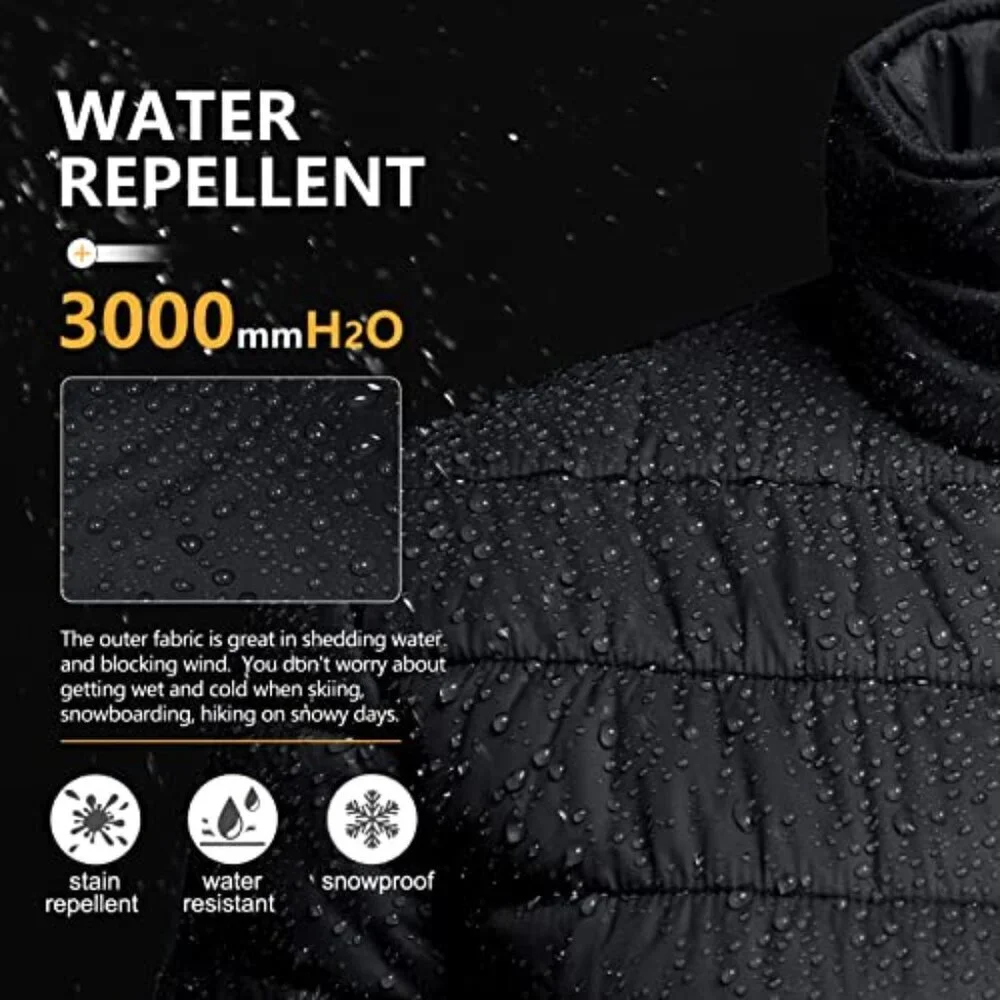 Packable Full-Zip Quilted Puffer Jacket Lightweight Insulated Winter Coat